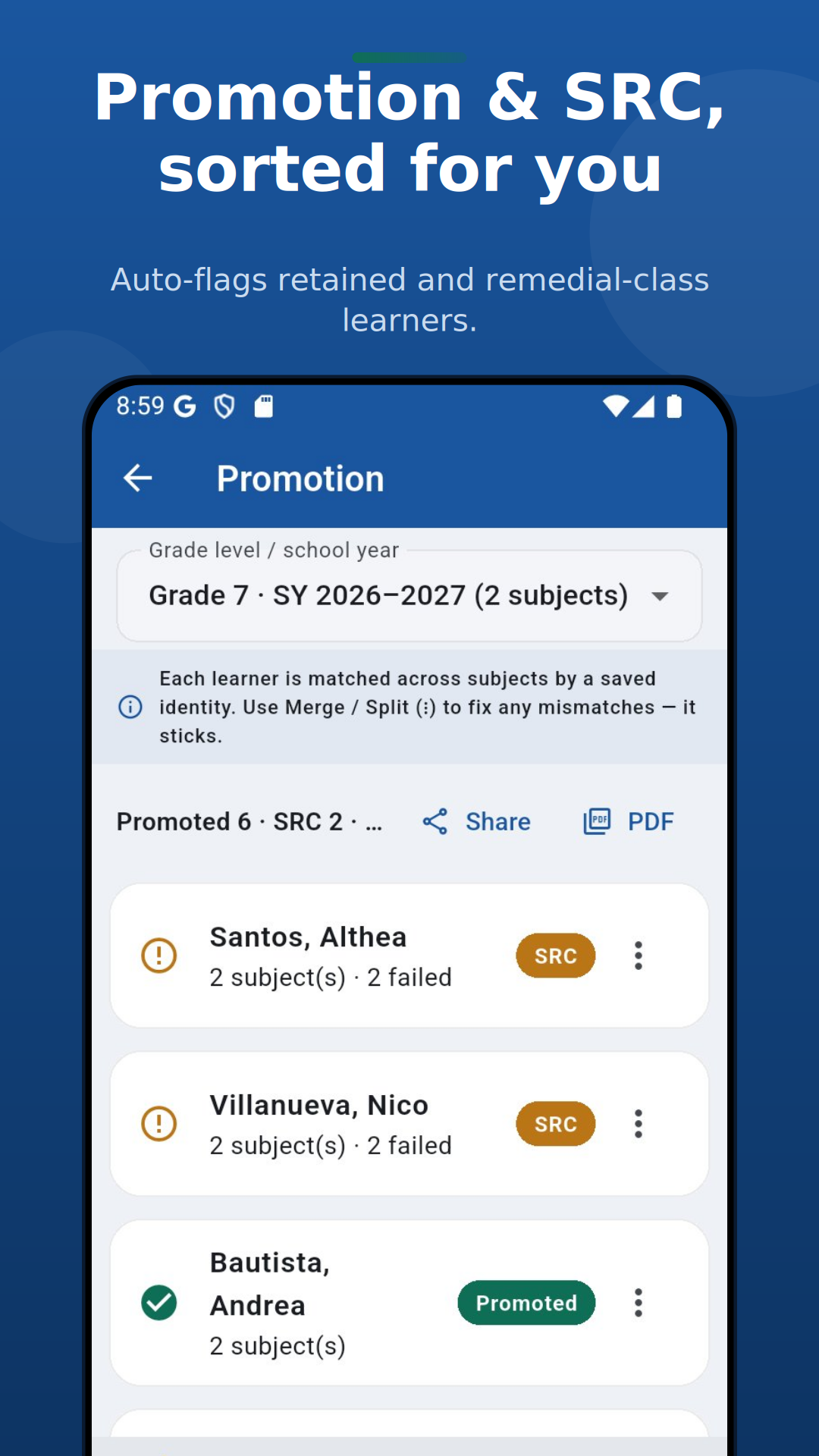 Promotion and SRC, sorted for you